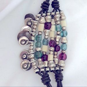 Uno de 50 bracelet. Beautiful blue purple stones